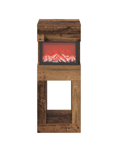 Caminetto elettrico Legno antico 35 x 30 x 86 cm