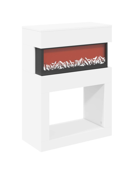Caminetto elettrico Bianco 64 x 30 x 87 cm Legno ingegnerizzato