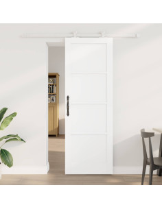 Porta scorrevole 73,5 x 211 cm Legno ingegnerizzato Bianco