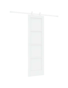 Porta scorrevole 61 x 198,5 cm Legno ingegnerizzato Bianco 2
