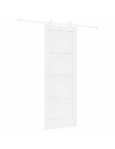Porta scorrevole 73,5 x 198,5 cm Legno ingegnerizzato Bianco 2