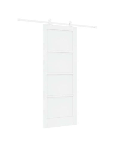 Porta scorrevole 78 x 202 cm Legno ingegnerizzato Bianco