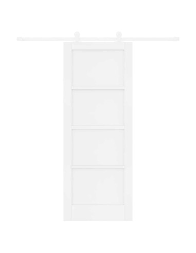 Porta scorrevole 78 x 202 cm Legno ingegnerizzato Bianco