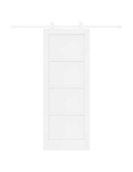 Porta scorrevole 78 x 202 cm Legno ingegnerizzato Bianco