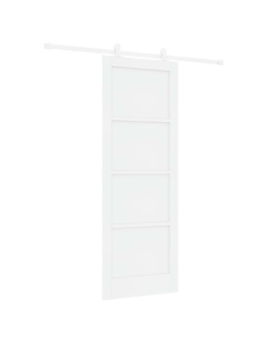 Porta scorrevole 78 x 211 cm Legno ingegnerizzato Bianco