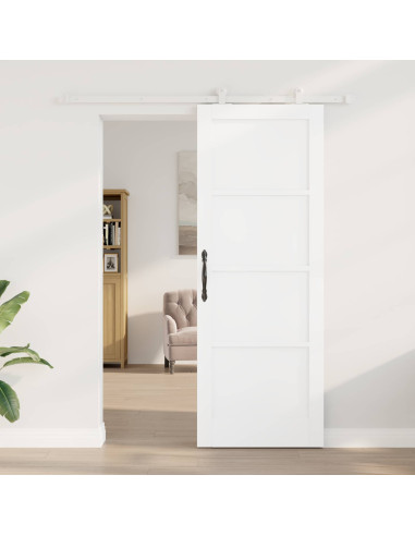 Porta scorrevole 78 x 211 cm Legno ingegnerizzato Bianco