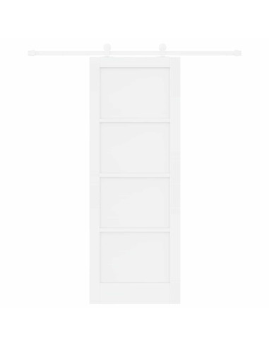 Porta scorrevole 78 x 211 cm Legno ingegnerizzato Bianco