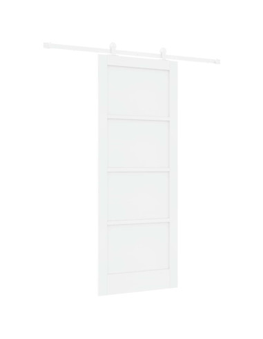 Porta scorrevole 83 x 211 cm Legno ingegnerizzato Bianco