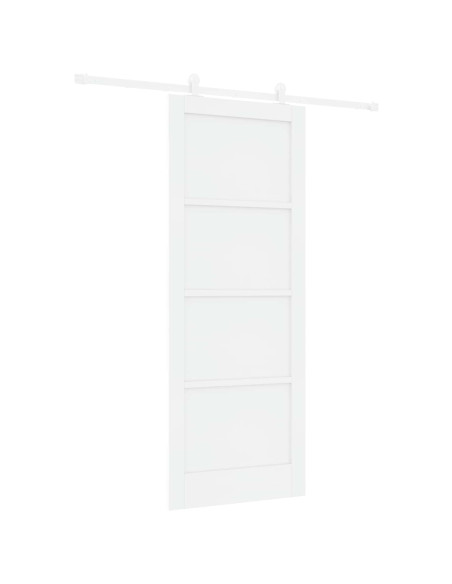 Porta scorrevole 83 x 211 cm Legno ingegnerizzato Bianco