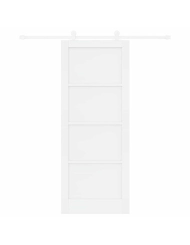 Porta scorrevole 83 x 211 cm Legno ingegnerizzato Bianco
