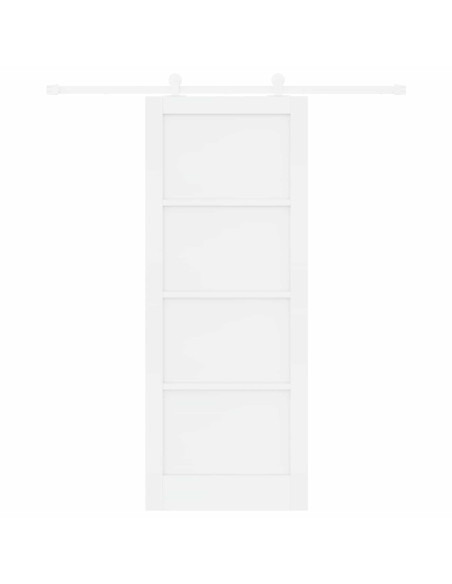 Porta scorrevole 83 x 211 cm Legno ingegnerizzato Bianco