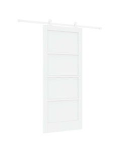 Porta scorrevole 86 x 198,5 cm Legno ingegnerizzato Bianco 2
