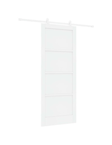 Porta scorrevole 86 x 211 cm Legno ingegnerizzato Bianco