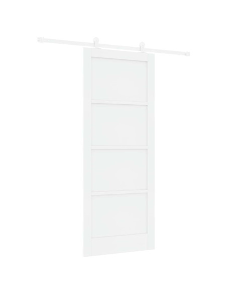 Porta scorrevole 86 x 211 cm Legno ingegnerizzato Bianco