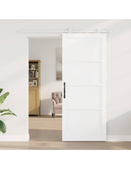Porta scorrevole 86 x 211 cm Legno ingegnerizzato Bianco