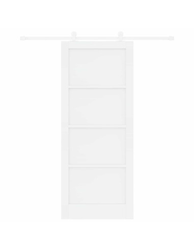 Porta scorrevole 86 x 211 cm Legno ingegnerizzato Bianco
