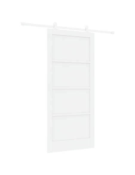 Porta scorrevole 93 x 202 cm Legno ingegnerizzato Bianco