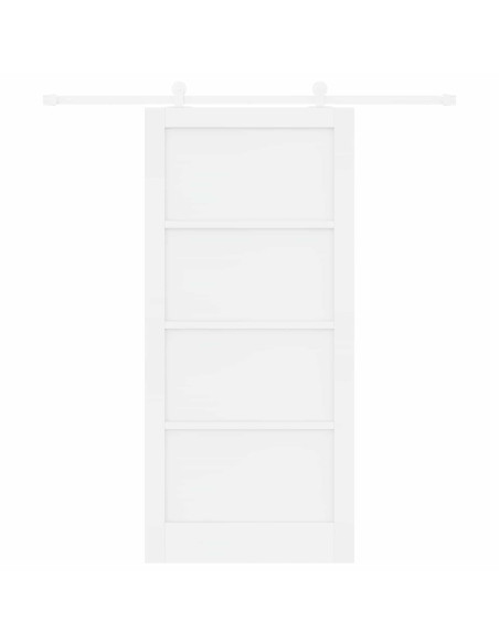 Porta scorrevole 93 x 202 cm Legno ingegnerizzato Bianco