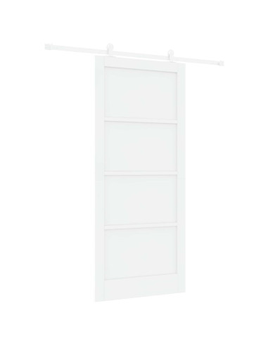 Porta scorrevole 93 x 211 cm Legno ingegnerizzato Bianco
