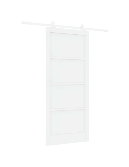 Porta scorrevole 93 x 211 cm Legno ingegnerizzato Bianco