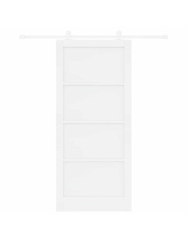 Porta scorrevole 93 x 211 cm Legno ingegnerizzato Bianco