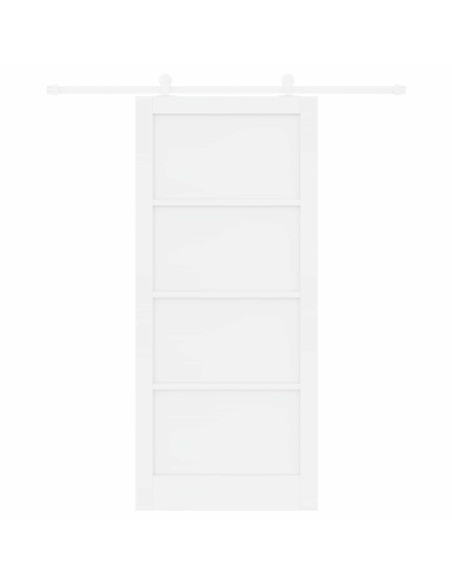 Porta scorrevole 93 x 211 cm Legno ingegnerizzato Bianco