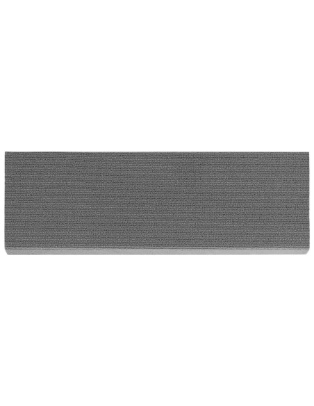 Tappeti per scale 15 pz 65 x 21 x 4 cm Grigio Chiaro Poliestere