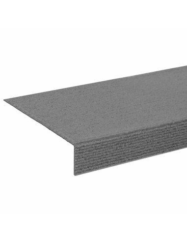 Tappeti per scale 15 pz 65 x 21 x 4 cm Grigio Chiaro Poliestere