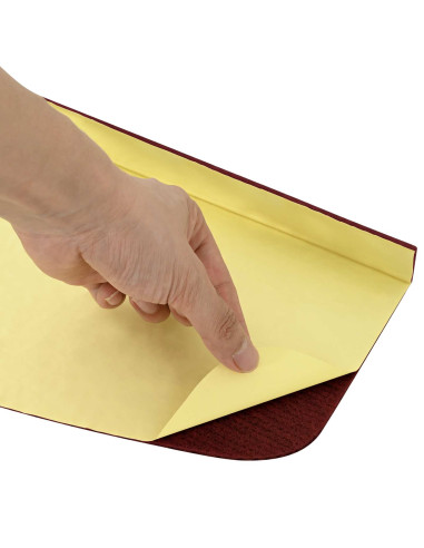 Tappeti per scale 15 pz 65 x 21 x 4 cm Borgogna Poliestere