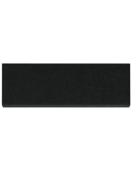 Tappeti per scale 15 pz 65 x 21 x 4 cm Grigio Scuro Poliestere