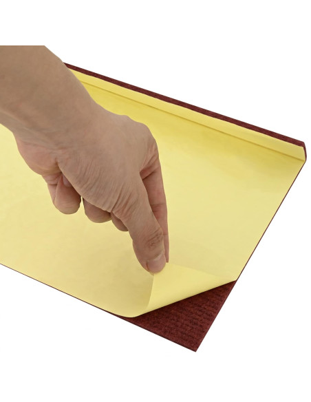 Tappeti per scale 15 pz 65 x 21 x 4 cm Borgogna Poliestere