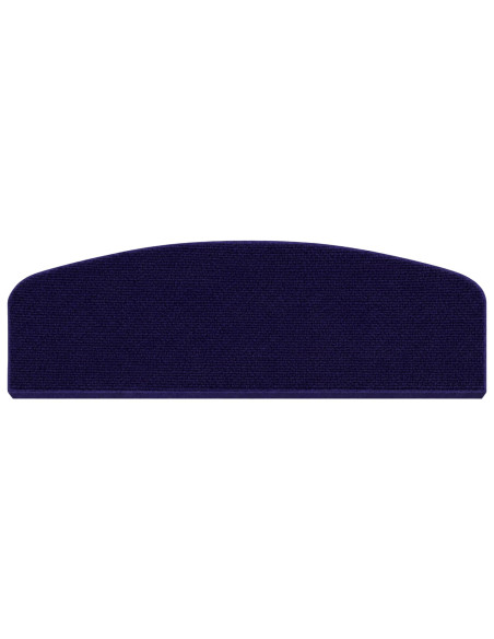 Tappeti per scale 15 pz 65 x 21 x 4 cm Blu Poliestere