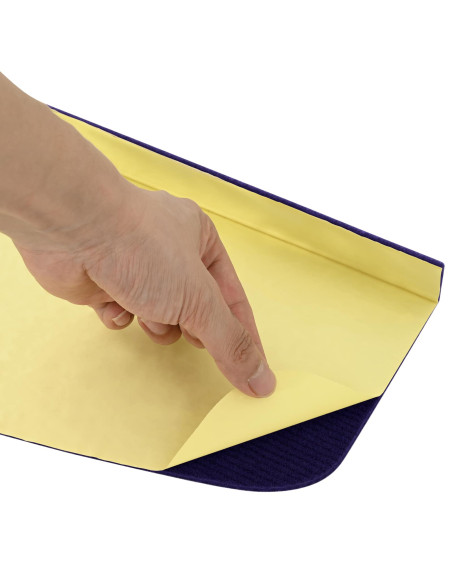 Tappeti per scale 15 pz 65 x 21 x 4 cm Blu Poliestere