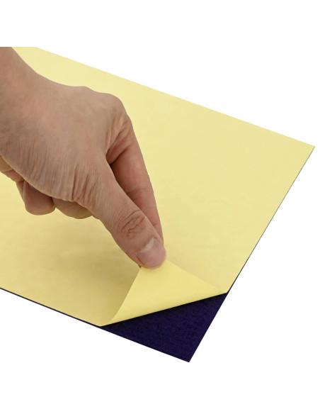 Tappeti per scale 15 pz 76 x 20 cm Blu Poliestere Rettangolare