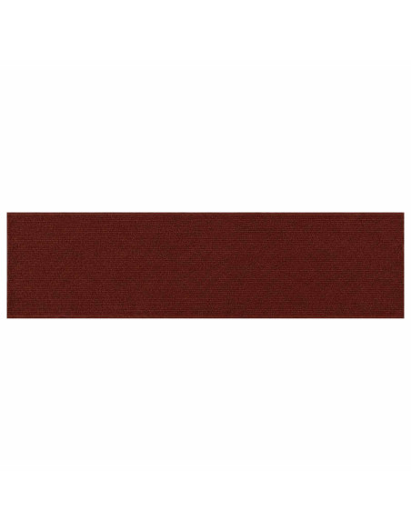 Tappeti per scale 15 pz 76 x 20 cm Borgogna Poliestere
