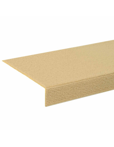 Tappeti per scale 15 pz 65 x 21 x 4 cm Beige Poliestere