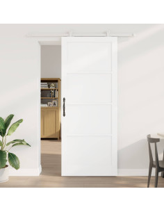 Porta scorrevole 93 x 232 cm Legno ingegnerizzato Bianco