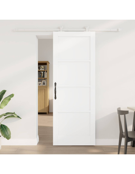 Porta scorrevole 78 x 211 cm Legno ingegnerizzato Bianco