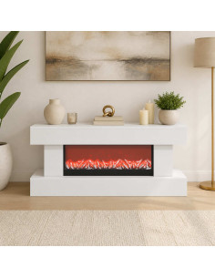 Caminetto elettrico Bianco 100 x 30 x 44 cm