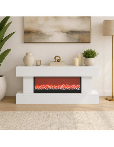 Caminetto elettrico Bianco 100 x 30 x 44 cm