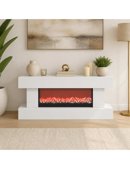 Caminetto elettrico Bianco 100 x 30 x 44 cm