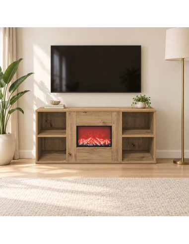 Caminetto elettrico Rovere Artigianale 100 x 37 x 45,5 cm