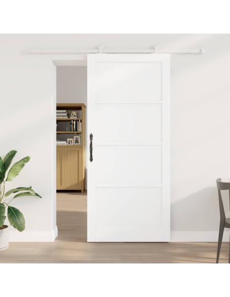 Porta scorrevole 93 x 211 cm Legno ingegnerizzato Bianco