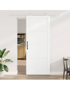 Porta scorrevole 93 x 232 cm Legno ingegnerizzato Bianco