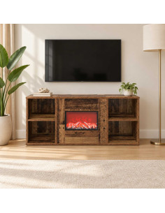Caminetto elettrico Legno antico 100 x 37 x 45,5 cm