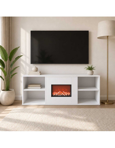 Caminetto elettrico Bianco 100 x 37 x 45,5 cm