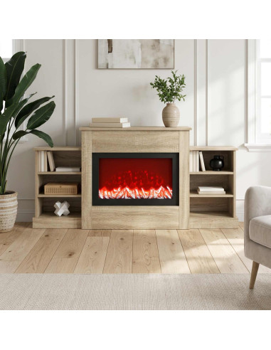 Caminetto elettrico Sonoma 140 x 30 x 67 cm