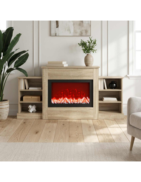 Caminetto elettrico Sonoma 140 x 30 x 67 cm