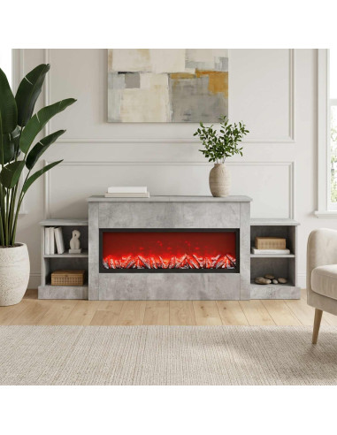 Caminetto elettrico Cemento 177 x 30 x 56,5 cm