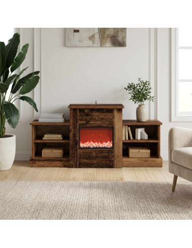 Caminetto elettrico Legno antico 110 x 30 x 50 cm